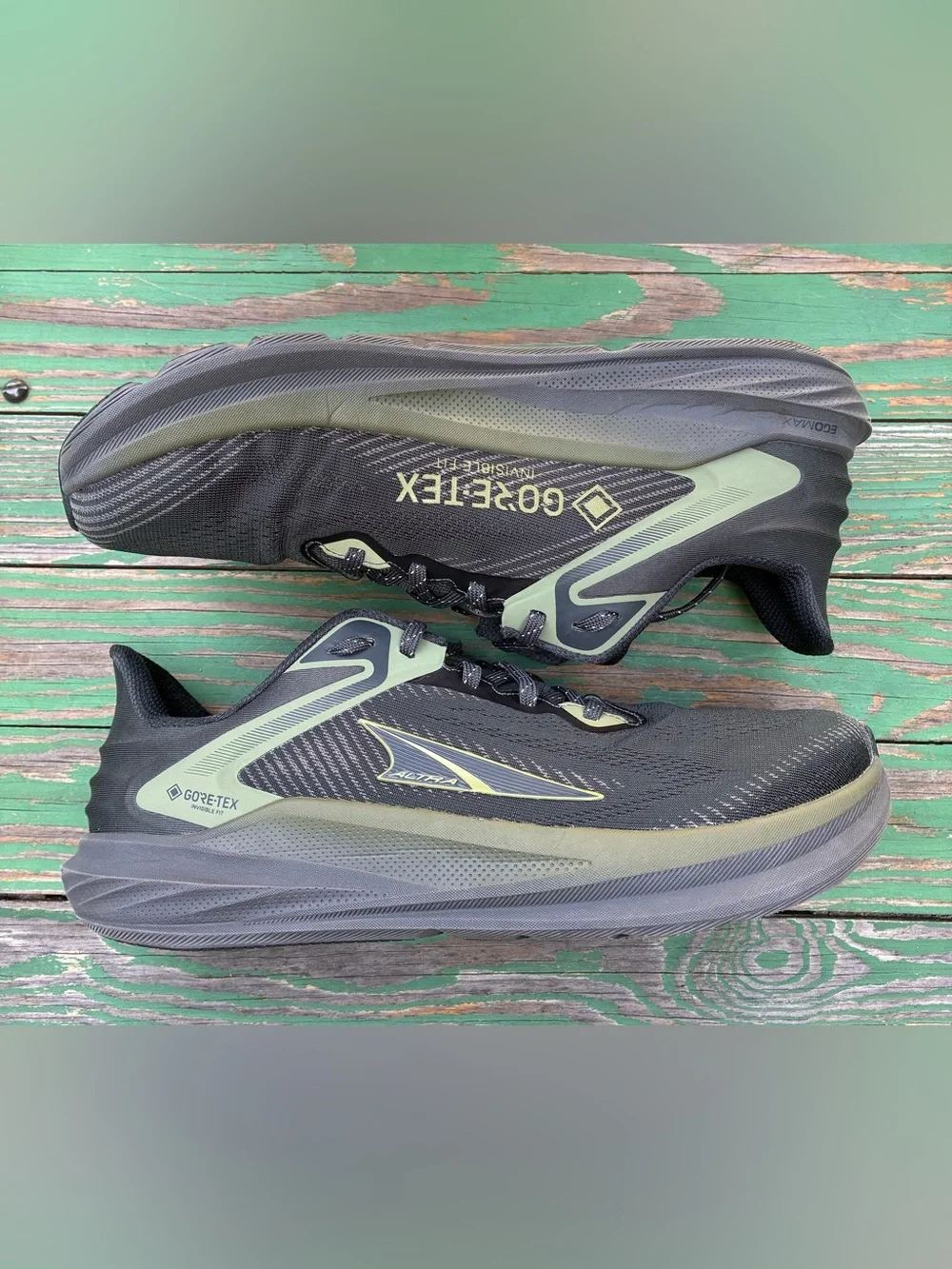 Altra Mens Torin 8 GTX Running Shoes Black/Grey Sz 10 Sneakers